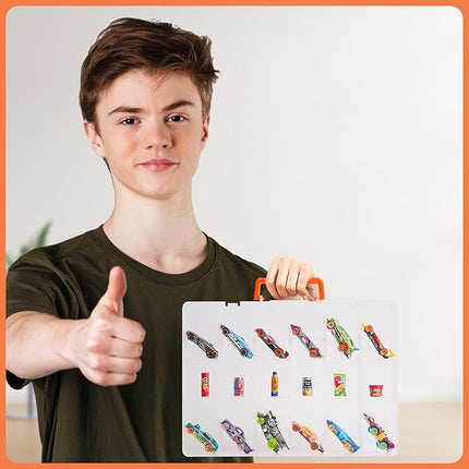 Plastic Toy Storage Box, 48 Adjustable Compartments for Mini Brands, Hot Wheels, Shopkins, L.O.L. Surprise! Dolls, and Small Plastic Toys, Storage Organizer and Display Case