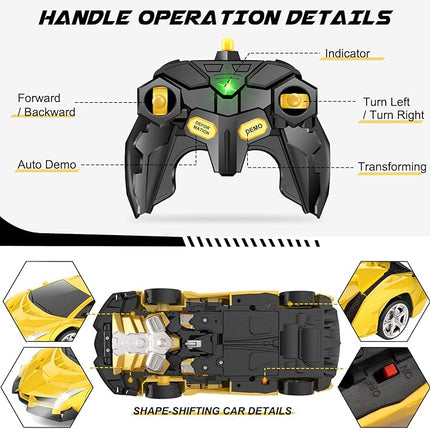 Dolanus Remote Control Car - Transform Robot RC Cars, Toys for Ages 5-7, Kids Toys, 4 Year Old Boy Toys, Toys for 3 4 5 6 7 8 10 12 Years Old Boy, Gifts for Boys Kids Toddlers Birthday