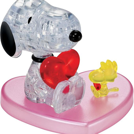 BePuzzled | Peanuts Snoopy Heart Original 3D Crystal Puzzle, Ages 12 and Up