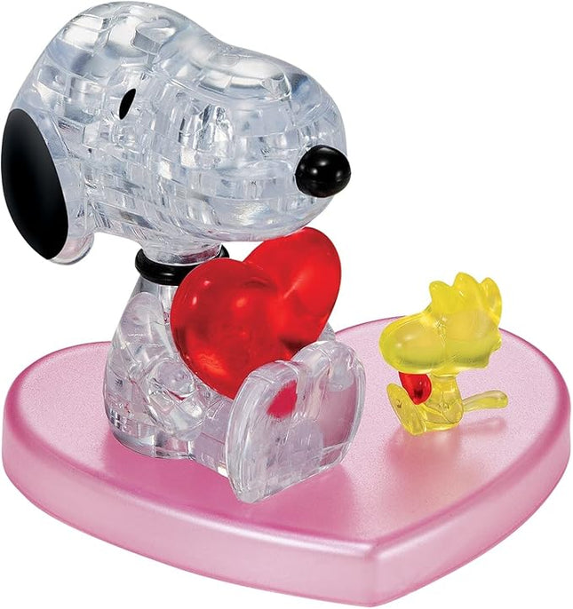 BePuzzled | Peanuts Snoopy Heart Original 3D Crystal Puzzle, Ages 12 and Up
