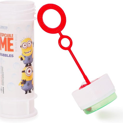 Toyland® Pack of 12 Minions Bubbles with Wands, 60ml Solution & Novelty Maze Lid - Pocket Money & Party Bag Toys