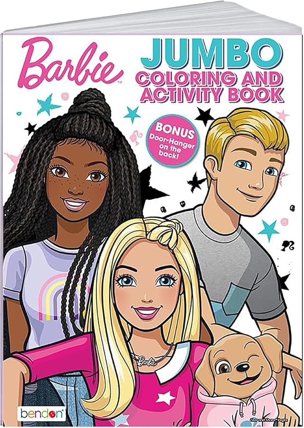 Barbie Coloring Book | Barbie and Ken Coloring Books | Barbie Jumbo Activity Book with Tanner The Dog | Multicolor | Jumbo | Officially Licensed