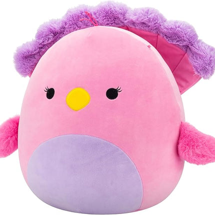 Squishmallows Original 14in Sweetpea The Pink and Purple Peacock – Official Jazwares Plush (Large)
