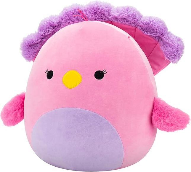 Squishmallows Original 14in Sweetpea The Pink and Purple Peacock – Official Jazwares Plush (Large)