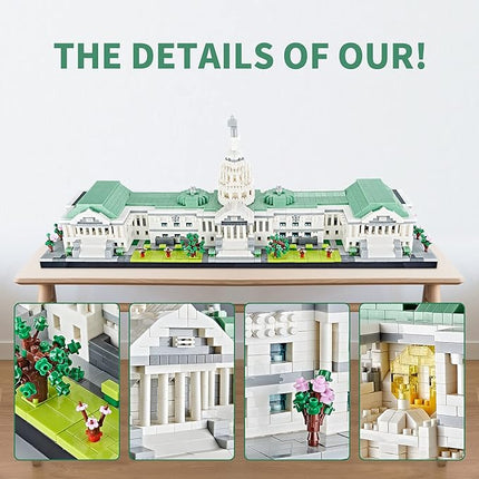 Architecture Series Mini Bricks for Adults and Teens,US Capitol Model Construction 3630 PCS,Micro Blocks Set,Landmark Model