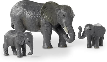 Terra by Battat – 4 Pieces African Elephant Toys Family Set – Realistic Plastic Safari Animals Figures – Animal Toys for Kids 3+ Years – Elephant Gifts & Baby Shower Decorations