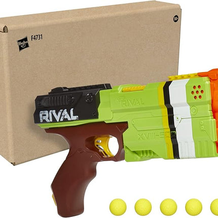 Nerf Rival Kronos XVIII-500 Blaster, Breech-Load, 5 Rival Rounds, Spring Action, 90 FPS Velocity, Green (Amazon Exclusive)