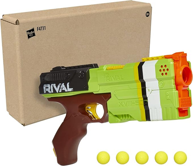Nerf Rival Kronos XVIII-500 Blaster, Breech-Load, 5 Rival Rounds, Spring Action, 90 FPS Velocity, Green (Amazon Exclusive)