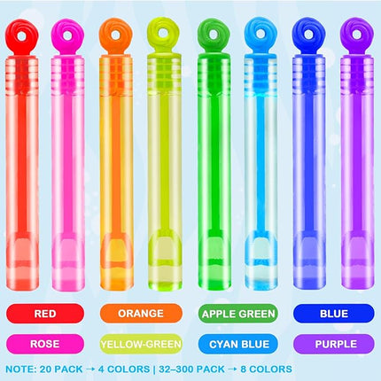 Bubbles Party Favors Supplies for Kids,20-300 Pack Mini Bubble Wand Toy for Toddler, Valentines Day Goodie Bag Stuffer Filler Treat Non Candy,Small Pinata Birthday Classroom Camping Gift for Boy Girl