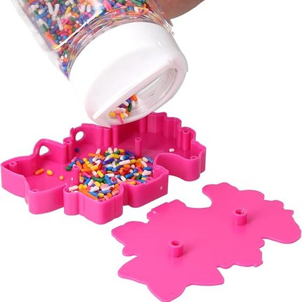 DecoSet® L.O.L. Surprise! Cake Decoration, 4 Piece Cake Topper Set With Cookie Cutter & Sprinkle Shaker! L.O.L. Surprise! Let's Be Friends, For Birthday Party & Celebrations