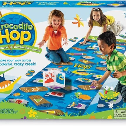 Learning Resources Crocodile Hop Floor Game - Ages 3+ Indoor Games for Toddlers, Gross Motor Skills Toys for Kids, Preschool Learning Activities