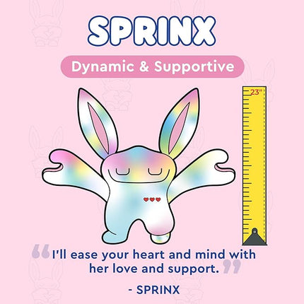 Bumpas Weighted Plush Toy – Machine Washable Calming Stuffed Animal for Kids – Arms and Body are Weighted to Give a Realistic Hug – Soft Companion for Playtime, Naptime & Travel (Sprinx)