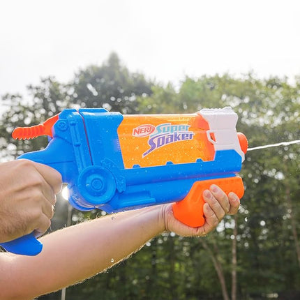 Nerf Super Soaker Flip Fill Water Blaster, 4 Spray Styles, Fast Fill, 30 Fluid Ounce Tank, Water Toys for 6 Year Old Boys & Girls & Up