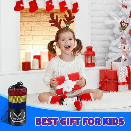 Pandahero Soft Foam Hockey Pucks Gifts for Kids - Set of 6 Indoor Knee Hockey Pucks - Toddler Stocking Stuffers - Ideal Hockey Gifts for Boys 8-12