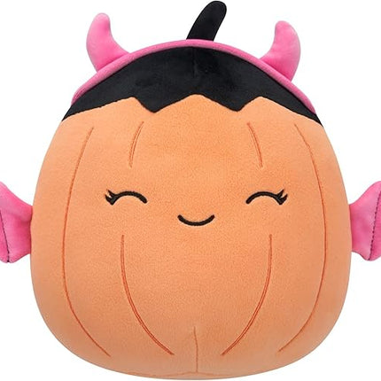 Squishmallows Original 8-Inch Margie Pumpkin in Pink Devil Costume - Official Jazwares Halloween Plush (Little)
