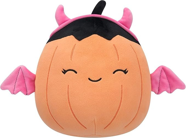 Squishmallows Original 8-Inch Margie Pumpkin in Pink Devil Costume - Official Jazwares Halloween Plush (Little)