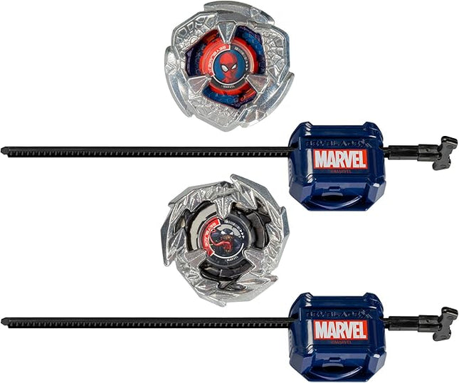 Beyblade X Marvel Collab Spider-Man 3-60F vs. Venom 3-80N Multipack Set, Includes 2 Right-Spin Tops & Launchers, Spinning Toys for Kids 8+, Boys and Girls