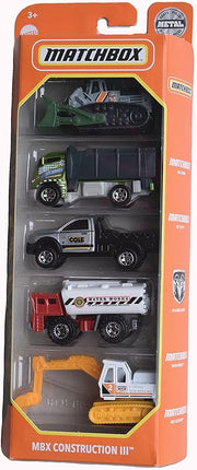 Hot Wheels Matchbox MBX Construction III - 5 Pack