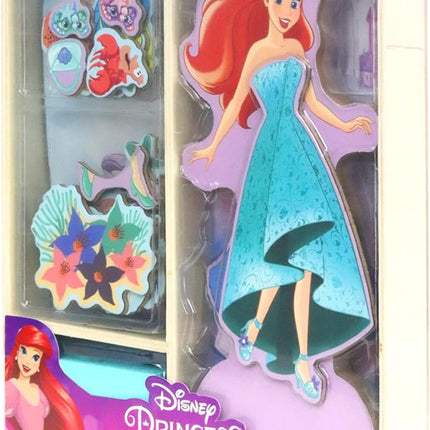 Tara Toy Princess Magnetic Wooden Dress Up – Pretend Play Set for Girls Ages 3+ with Wooden Doll, Mix-and-Match Outfits & Storage Box Great for Travel and Playdates