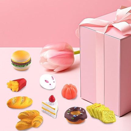 60Pcs Mini Resin Food Cute Miniature Food Figurines Tiny Food for Barbie Food Accessories Fairy Garden Micro Landscape Decoration