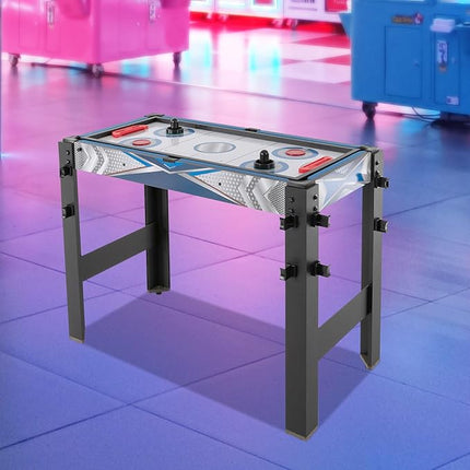 Air Hockey Table, 5-in-1 Multi Game Table for Adults, Indoor Outdoor Combo Game Table with Billiards, Basketball, Hockey, Ping Pong, Safe Archery Target Shooting, Accurate Digital LED Scoreboard