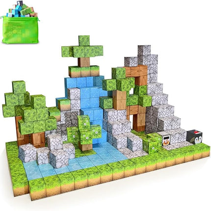 Magnetic Blocks Building Toys - 78PCS Magnet Building Blocks for Kids Building Game STEM Montessori Sensory Toys for Boys Girls Aged 3-12, Christmas Birthday Gifts