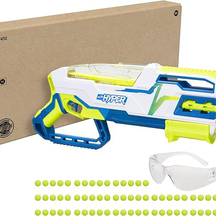 NERF Hyper Bundle, Siege-50 Pump-Action Blaster, Up to 110 FPS Velocity, Eyewear (Amazon Exclusive)