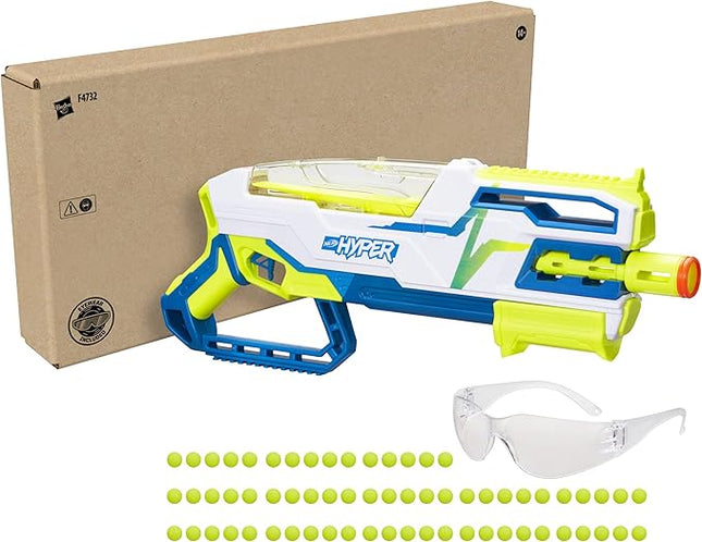 NERF Hyper Bundle, Siege-50 Pump-Action Blaster, Up to 110 FPS Velocity, Eyewear (Amazon Exclusive)