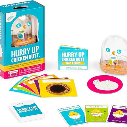 Exploding Kittens Hurry Up Chicken Butt 2-6 Players - Ages 4+ - 2 Minutes to Play - Hot Potato Style Card Game - Fun Card Game, Family Game Night, Creative Kids Game