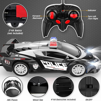 Growsland Remote Control Car Rc Cars for Boys 4-7 8-12, Kids Car Toys for Boys with Cool Flashing Light, Vehicle Hobby Race Cars Toys for Boy Girls Ages 4-6 5-7 6-8 8-12 Birthday Gift