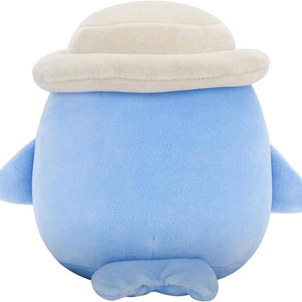 Squishmallows Original 5-Inch Samir Blue Whale with Tan Bucket Hat - Official Jazwares Plush (Little)
