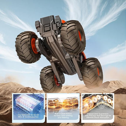 Waterproof Monster Truck Toys 1:16 Amphibious Remote Control Car All Terrain Off-Road Pickup Truck 4WD RC Cars Toys for 8 9 10 11 12 Year Old Boys Girls Gifts
