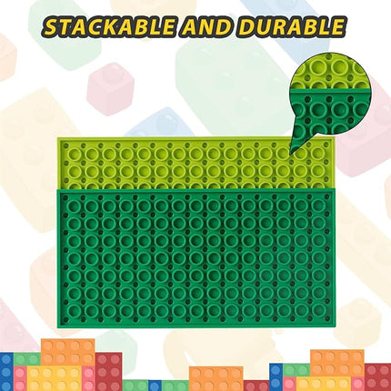 150 Pieces Classic Building Baseplate, 12 Sizes Small Base Plates, Compatible with All Major Brands Building Blocks, 12 Colors