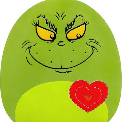 Squishmallows Original 12in Grinch with Heart – Official Jazwares Plush (Medium-Sized)