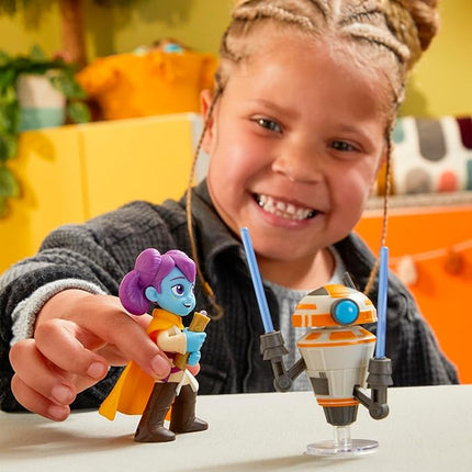 Star Wars: Young Jedi Adventures Pop-Up Lightsaber Duel, LYS Solay & Training Droid Action Figures, 4-Inch Scale Toys, Preschool Toys for 3 Year Old Boys & Girls