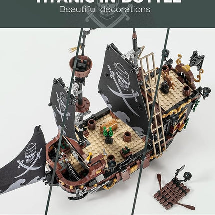 dOvOb Mini Blocks Set Pirates Ship Building Blocks Set, Great Idea Construction Set, Assembly Toy as a Gift for Teens and Adult (1328 PCS)