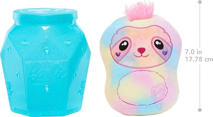 Barbie Mattel Tie-Dye Reveal Plush Toys, 7-inch Soft Stuffed Animal with DIY Washable Fabric Craft Including 3 Colors (Styles May Vary)