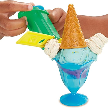 Play Doh Kitchen Creations Ice Cream Party Set with 22 Tools & 6 Colors, 2-Ounce Cans, Back to School Classroom Supplies, Preschool Toys, Ages +3 (Amazon Exclusive)