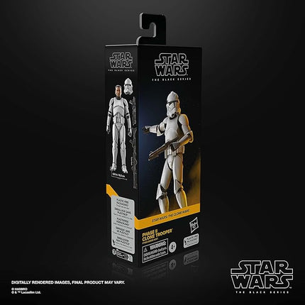 STAR WARS The Black Series Phase II Clone Trooper, The Clone Wars 6-Inch Action Figures, Ages 4 and Up