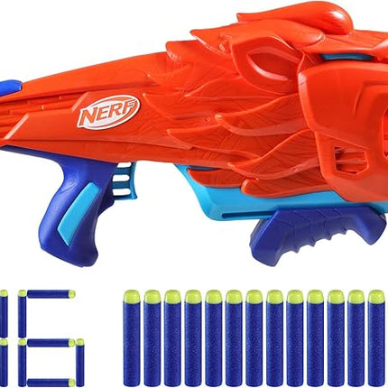 NERF Wild Lionfury, Easy Play Dart Blaster, 16 Nerf Elite Darts, Nerf Blaster Lion Toys for 6 Year Old Boys & Girls & Up, Outdoor Toys