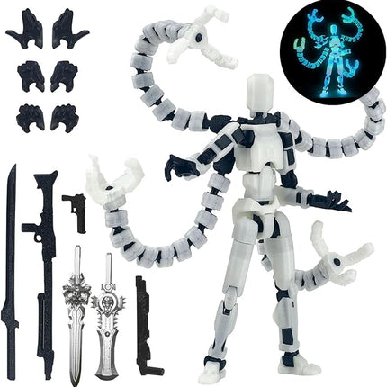 Already Assembled T13 Action Figure Accessories,Dummy 13 T13 Multi-Jointed Movable,for Collectors Desktop Decorations t-13 Movability 3D Printed Toys (Golden)