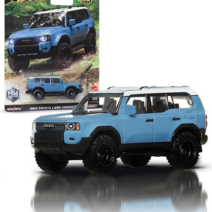 Hot Wheels Premium Car Culture Off Road 1:64 Scale Die-Cast 2024 Toyota Land Cruiser Vehicle with Real Riders Tires & Metal/Metal Body & Chassis