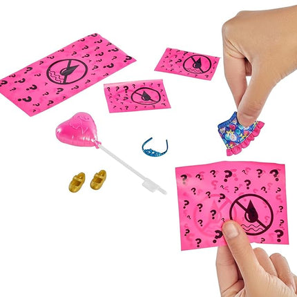 Barbie Chelsea Color Reveal Doll & Accessories, 6 Surprises Include Small Doll, Clothes & Color Change on Hair (Styles May Vary)