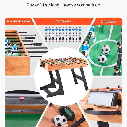 VEVOR Foosball Table 42/48/55 in Foosball Table Indoor Full Size Foosball Tables for Home, Family, and Game Room, Durable Soccer Set, Includes 2/4 Balls, Score Keeper, and 2 Cup Holders