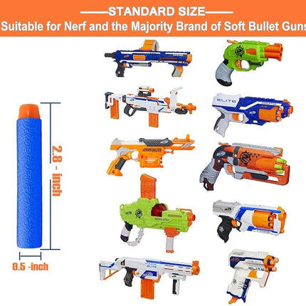 POKONBOY 1200 Pack Refill Darts Compatible with Nerf Guns, Refill Bullet Darts Foam Darts Compatible with Nerf Guns N-Strike Elite Series Blaster Toy Guns Kids