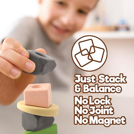 Taksa Toys Nature-Inspired Learning Toys, Resources Preschool Educational Stacking Blocks for Kids, Montessori Toys for 3 4 5 6 7+ Year Old Sensory Outdoor/Indoor Learning Classmate Pack 216 Pcs