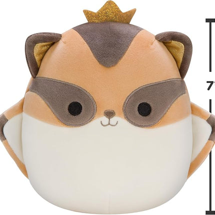 Squishmallows Original 7-Inch Fantasy Box Set – EYK Lime Green Dragon, Gala Teal and Pink Griffin, Minya Purple Galaxy Mushroom, Ziv Sugar Glider with Crown – Official Jazwares Plush (Little)