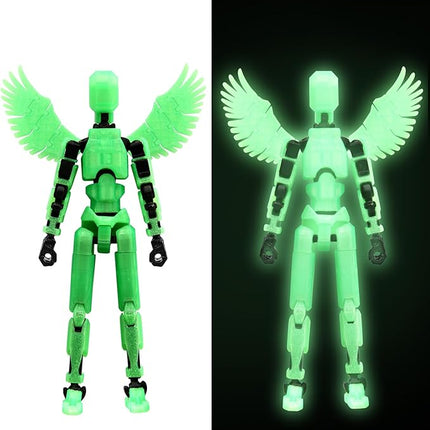 MerryXD T13 3D Action Figure,Assembly Completed Dummy Nova Titan Lucky 13 Action Figure 3D Printed Multi-Jointed Movable Toy Grow in The Dark Green