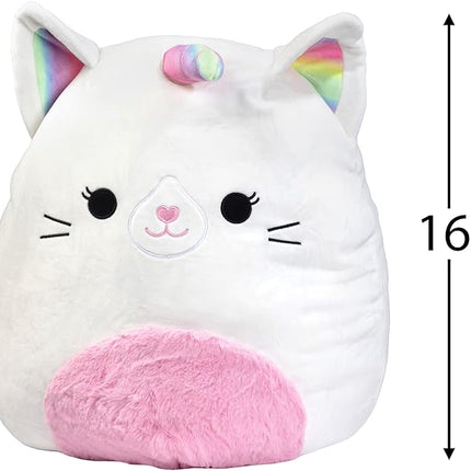 Squishmallow 16" Large Carlita The Caticorn - Officially Licensed Kellytoy Plush - Collectible Soft & Squishy Cat Unicorn Stuffed Animal Toy - Gift for Kids, Girls & Boys - 16 Inch