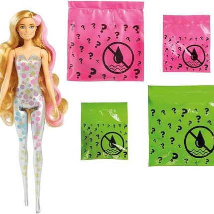 Barbie Color Reveal Doll & Accessories, Party Series, 7 Surprises, 1 Barbie Doll (Styles May Vary)